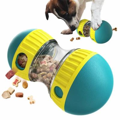 Dog Toy Tumbler Leaky Food Ball Elliptical Track Rolling Ball Slowly Feeding Protects Stomach Increase Intelligence Pet 