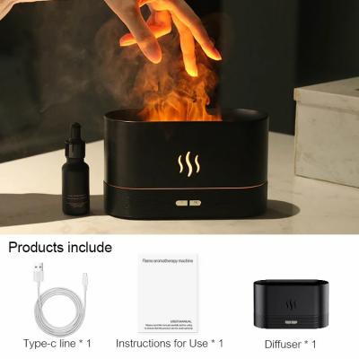 Aroma Diffuser Air Humidifier Ultrasonic Cool Mist Maker Fogger Led Essential Oil Flame Lamp Difusor