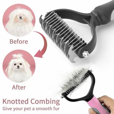 Pet Hair Removal Comb Cat Dog Brush Pet Hair Grooming Tool Puppy Hair Shedding Combs Pet Fur Trimming Dematting Deshedding Brush
