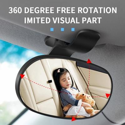 Car Mirror Interior Baby Mirrors 360 Degrees Rotatable Dashboard Windshield Sun Visor Plate Auxiliary Observe Mirror
