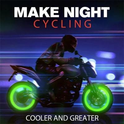 4PCS Luminous Car Tire Valve Cap Fluorescent Night Glowing Decor Motorcycle Bike Wheel Nozzle Dustproof Tyre Valve Stem Caps