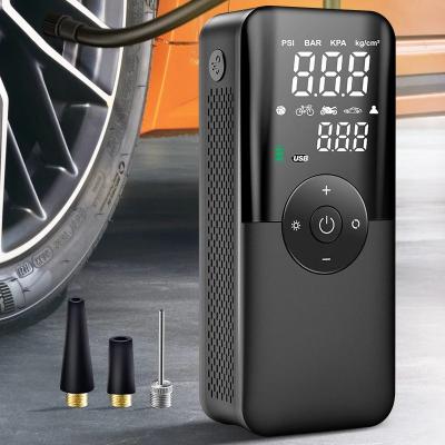 CARSUN Rechargeable Air Pump Tire Inflator Portable Compressor Digital Cordless Car Tyre Inflator For Motocycle Bicycle Balls
