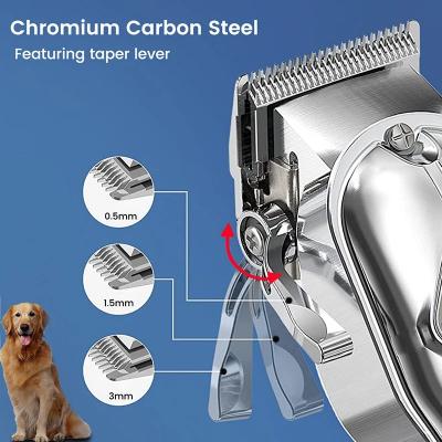 Professional Dog Hair Clipper All Metal Rechargeable Pet Trimmer Cat Shaver Cutting Machine Puppy Grooming Haircut Low Noice