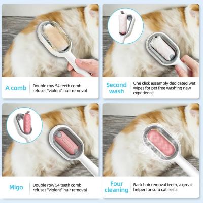 4 In 1 Pet Grooming Brush Cleaning Massage Remover Comb For Cat Dog General Supplies with Water Tank Pets Products Accessories