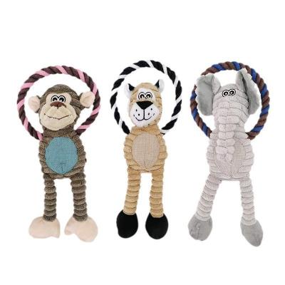 Fun Pet Toy Donkey Shape Corduroy Chew Toy For Dogs Puppy Squeaker Squeaky Plush Bone Molar Dog Toy Pet Training Dog Accessories