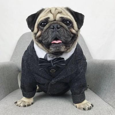 Dog Suit Gentleman Pet Clothes Wedding Vest Set Formal Shirt For Small Medium Large Dogs French Bulldog Puppy Outfit Pug Costume