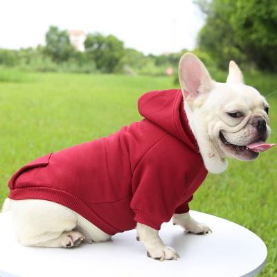 Dog Sweater Puppy Pet Hooded Sweatshirt Autumn Winter Two-legged Pocket Cat Dog Clothes Pet Supplies