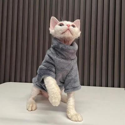  Hairless Cat Sweater Winter Fashion Thickening Warm Sphynx Clothes Home Comfortable Winter Dog Clothes for Small Dogs