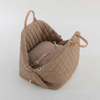 Dog Carrier Handbag Luxury Car Seat Pet Travel Bed for Small Dogs Cat Portable Washable Puppy Carrier Tote Safety Pet Booster