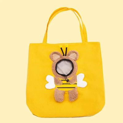 Pet Canvas travel Bag Shoulder outdoor carrier Bag Cats and Dogs Tote Bag Small Pet Carrier Bag Fashionable Breathable