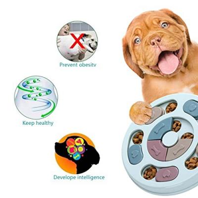 Dog Puzzle Toys,Dogs Food Puzzle Feeder Toys for IQ Training & Mental Enrichment,Dog Treat Puzzle Blue