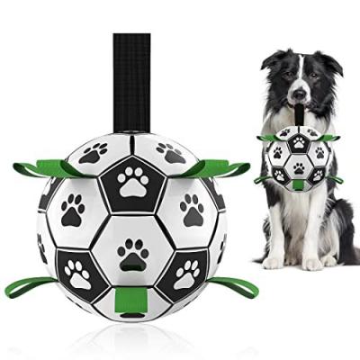 Dog Toys Soccer Ball with Stra...