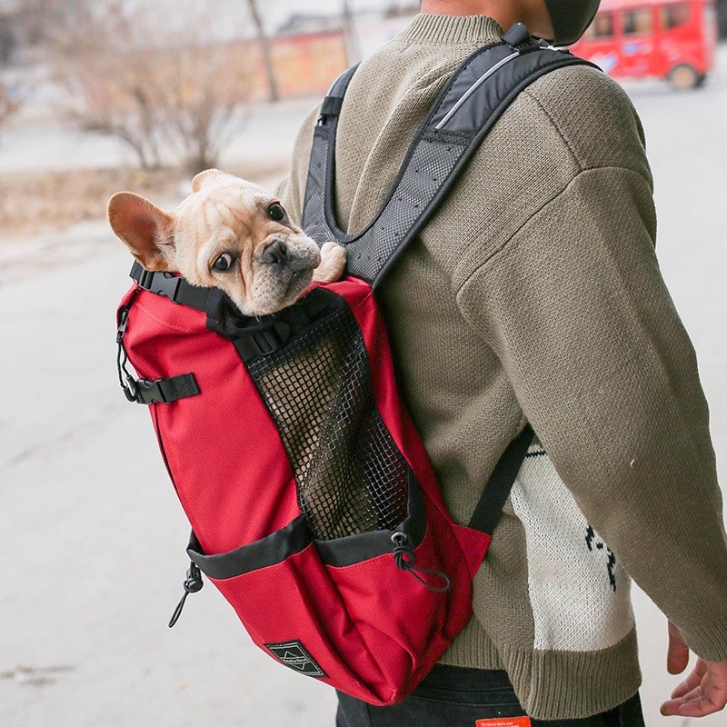 Pet Dog Carrier Bag Carrier For Dogs Backpack Out Double Shoulder Portable Travel Backpack Outdoor Dog Carrier Bag Travel thumbnail 6