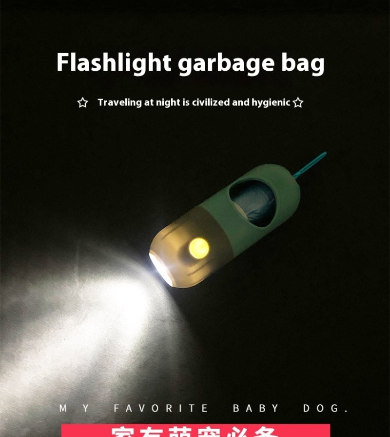 Led Light Pet Waste Bag Dispenser For Dogs Cats Dog Poop Scooper Bags Waste Bags Holder Dispensers Pet Clean Accessories thumbnail 4