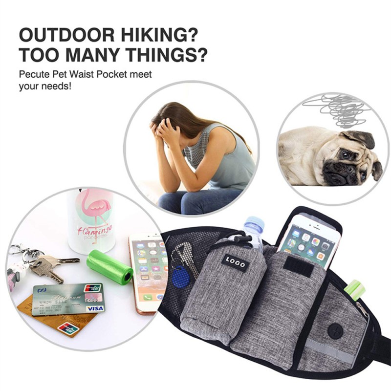 Dog Training Leash Waist Bag Hands-Free Outdoor Pet Running Walking Leash Portable Dog Food Water Cup Storage Bags thumbnail 4