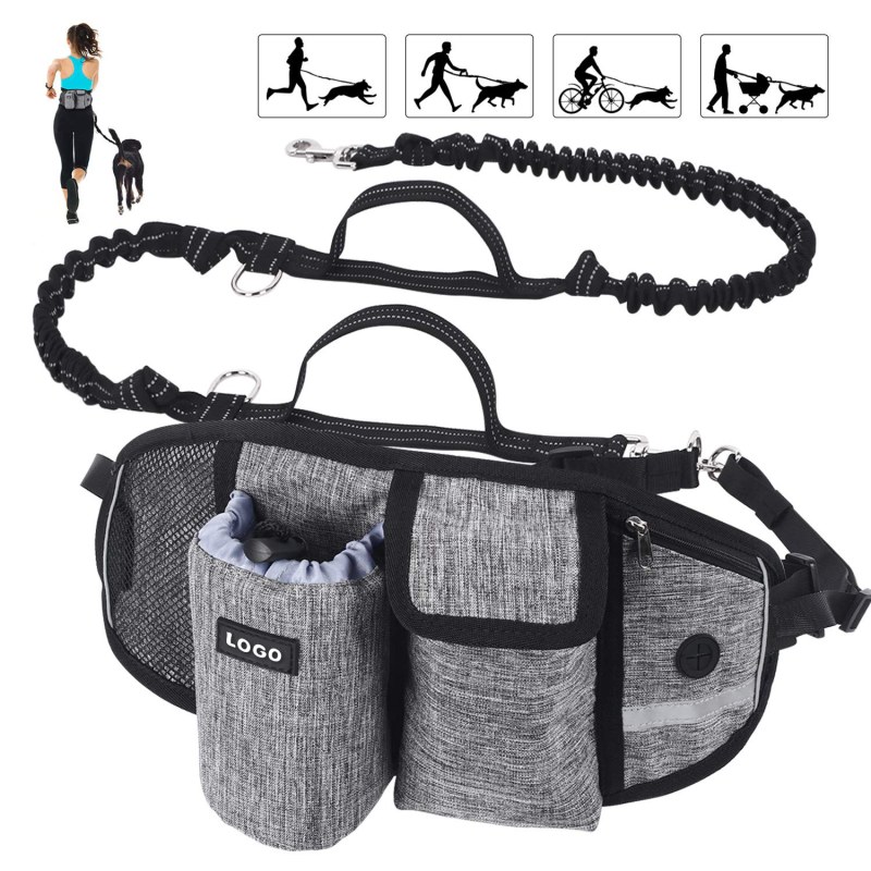 Dog Training Leash Waist Bag Hands-Free Outdoor Pet Running Walking Leash Portable Dog Food Water Cup Storage Bags thumbnail 5