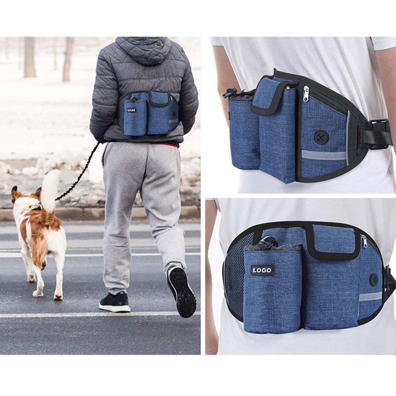 Dog Training Leash Waist Bag Hands-Free Outdoor Pet Running Walking Leash Portable Dog Food Water Cup Storage Bags thumbnail 3