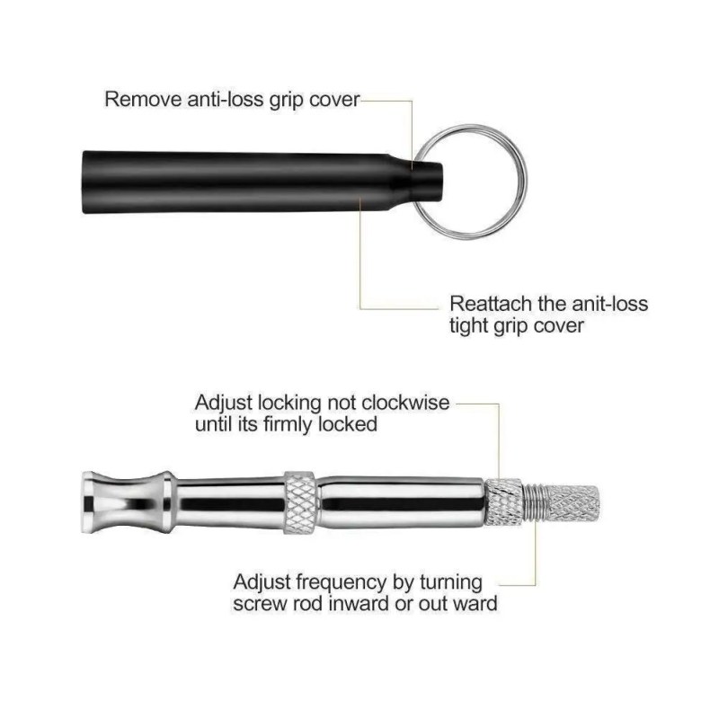 1PCS Dog Trainings Whistle Copper Ultrasonic Pet Dog Training Whistle Portable Keychain Whistle Adjustable Dog Flute Supplies thumbnail 10