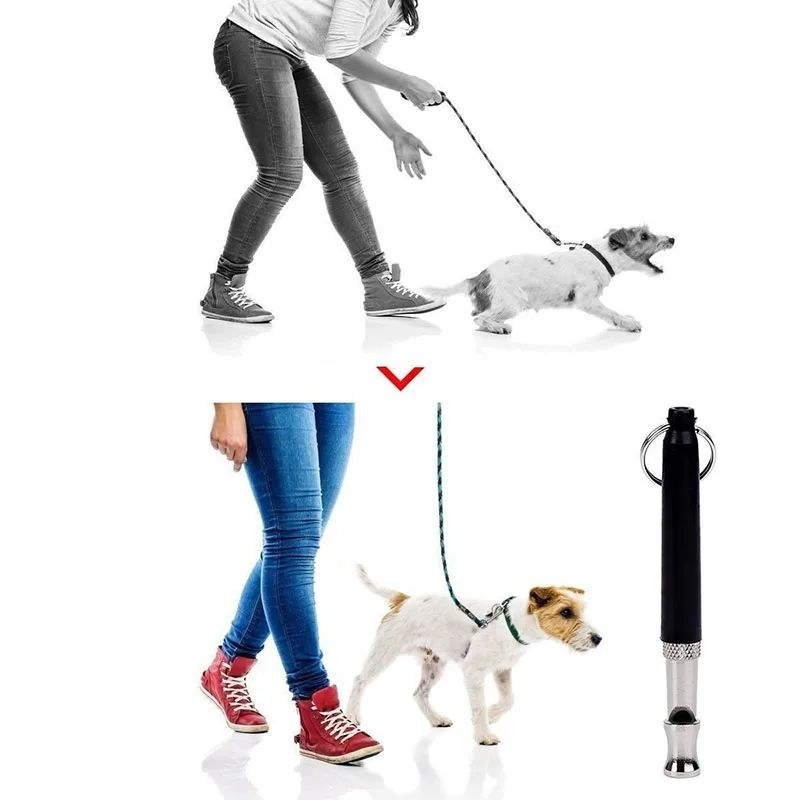 1PCS Dog Trainings Whistle Copper Ultrasonic Pet Dog Training Whistle Portable Keychain Whistle Adjustable Dog Flute Supplies thumbnail 3